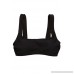 AdoreShe Women's True Black Square Neck Vest Bikini Cheeky Racerback Tankini Crop Top No Bottom Black B07DLS8B4Y